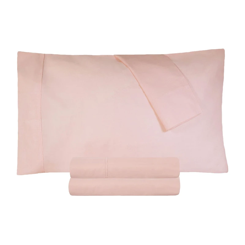 SUPERIOR® Percale Cotton Crisp Cool Breathable 300tc Deep Pocket Sheet Set