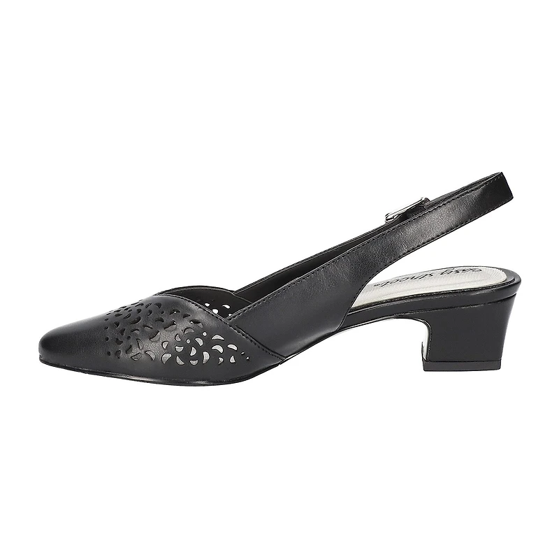 Easy Street Sofie Womens Almond Closed Toe Block Heel Pumps