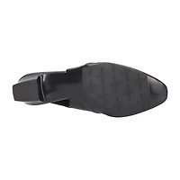 Easy Street Sofie Womens Almond Closed Toe Block Heel Pumps