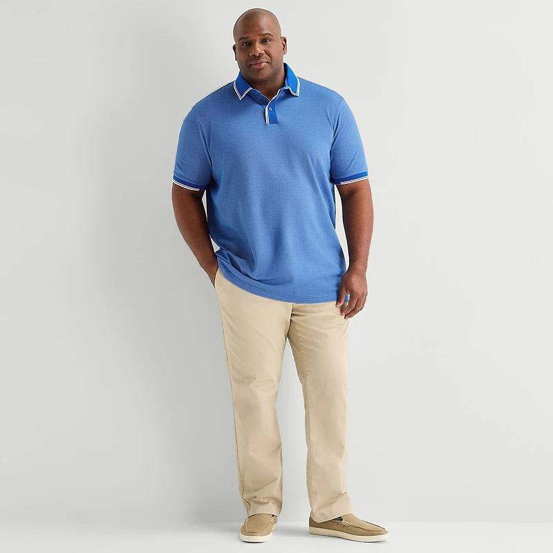 Shaquille O'Neal XLG™ Game On Big and Tall Mens Regular Fit Short Sleeve Polo Shirt