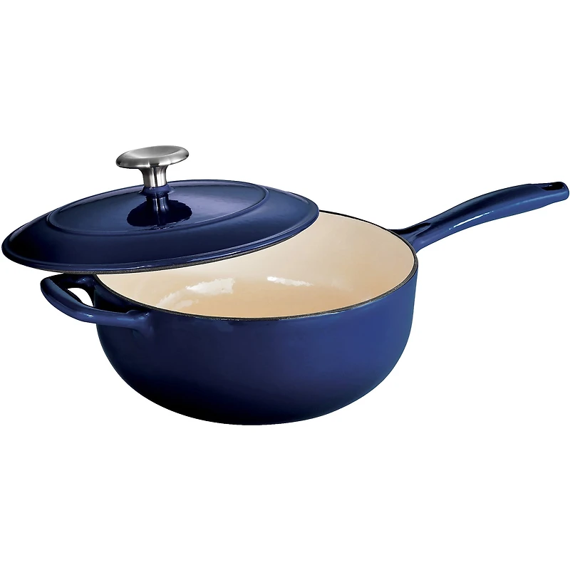 Tramontina® Gourmet 3-qt. Enameled Cast Iron Covered Saucier