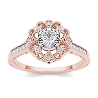 1/2 CT.T.W. Natural Diamond 14K Rose Gold Engagement Ring