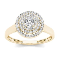 1/2 CT.T.W. Natural Diamond 10K Yellow Gold Engagement Ring