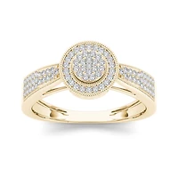 1/4 CT.T.W. Natural Diamond 10K Yellow Gold Engagement Ring