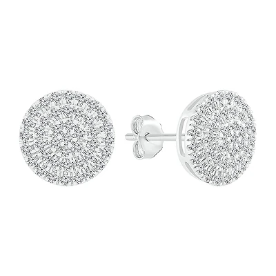 1/2 CT. T.W. Natural White Diamond 10K Gold 10.5mm Stud Earrings