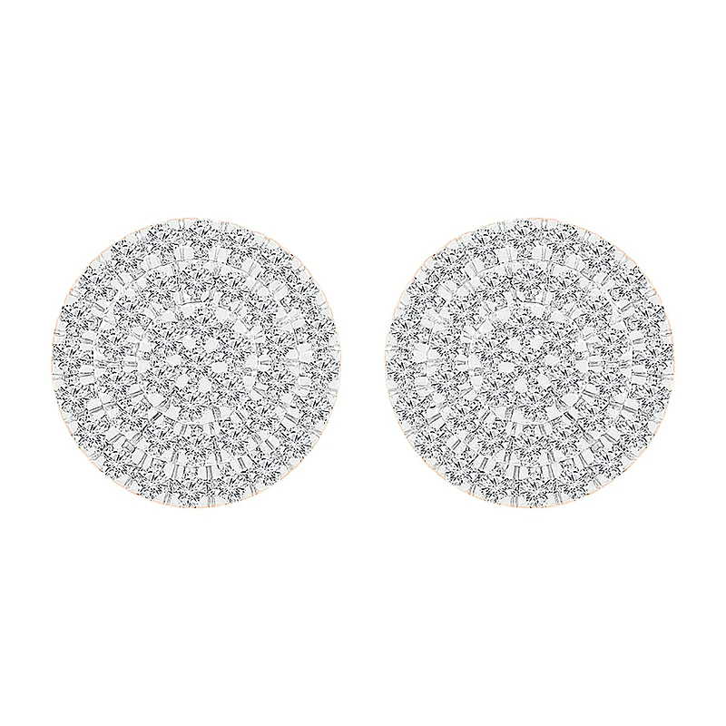 1/2 CT. T.W. Natural White Diamond 10K Gold 10.5mm Stud Earrings