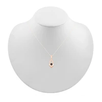 Womens 1/5 CT. Natural Champagne Diamond 10K Gold Pear 18 Inch Pendant Necklace