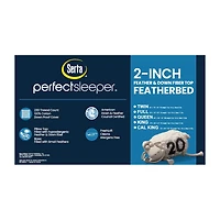 Serta 2" Feather And Down Fiber Top Featherbed