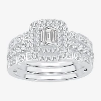 Womens 1 CT. T.W. Natural White Diamond 14K Gold Bridal Set