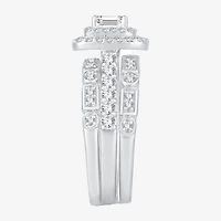 Womens 1 CT. T.W. Natural White Diamond 14K Gold Bridal Set