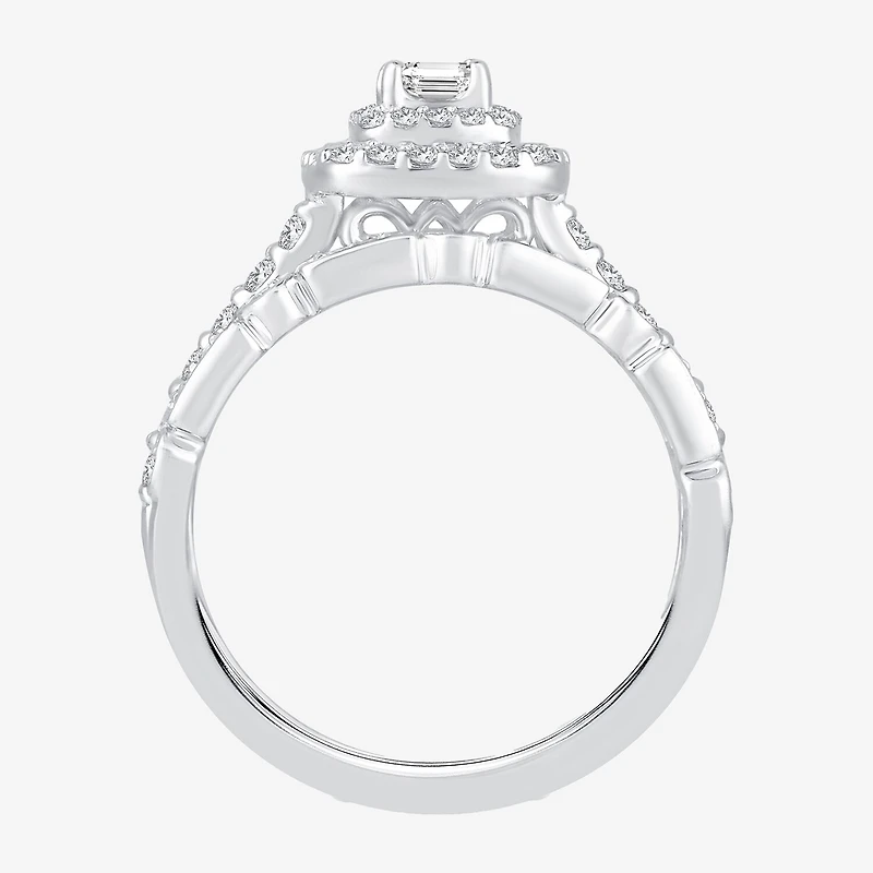 Womens 1 CT. T.W. Natural White Diamond 14K Gold Bridal Set