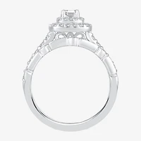 Womens 1 CT. T.W. Natural White Diamond 14K Gold Bridal Set