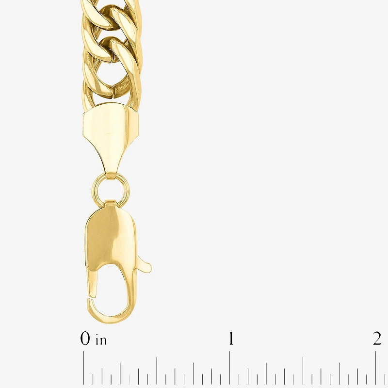 Mens Stainless Steel 9 Inch Solid Curb Chain Bracelet