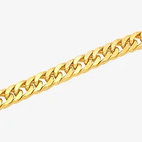 Mens Stainless Steel 9 Inch Solid Curb Chain Bracelet