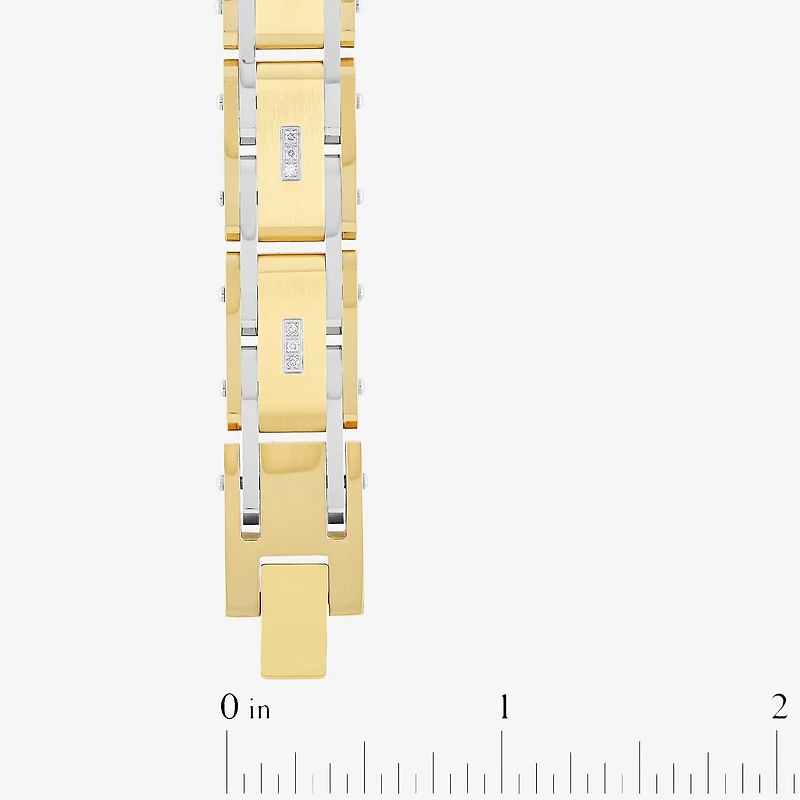 Mens Stainless Steel 8 1/2 Inch Link Bracelet