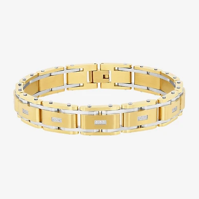 Mens Stainless Steel 8 1/2 Inch Link Bracelet