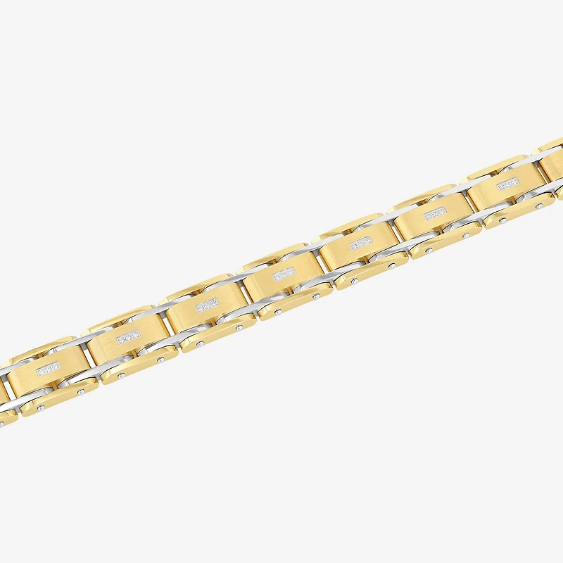 Mens Stainless Steel 8 1/2 Inch Link Bracelet