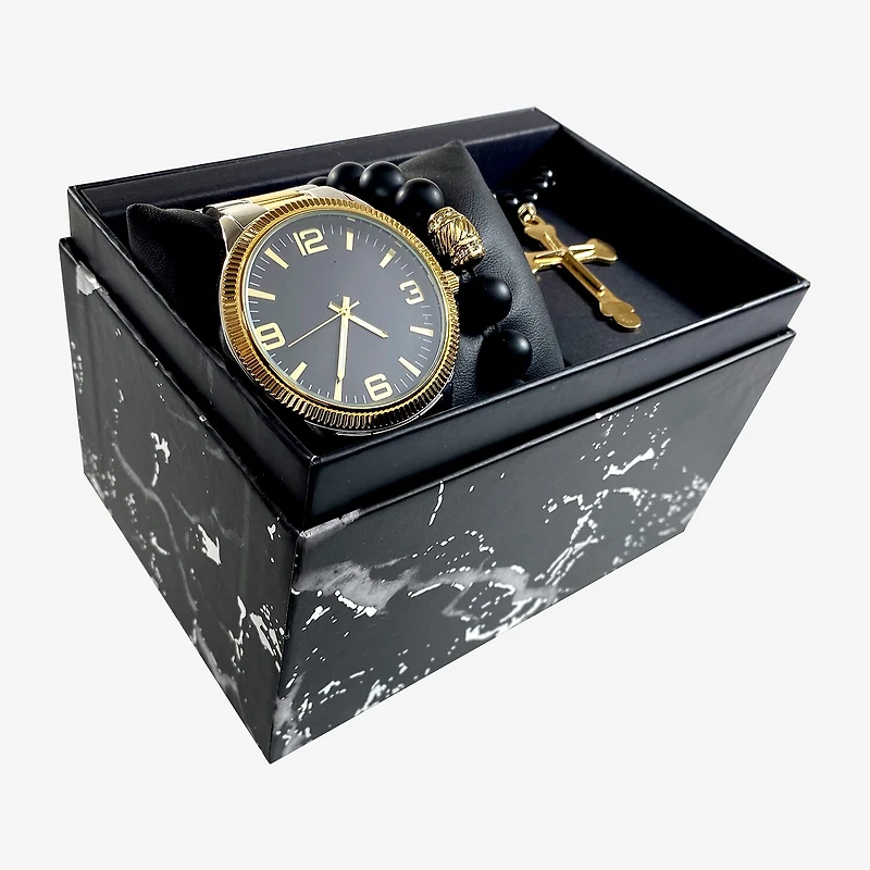 Mens Two Tone 3-pc. Watch Boxed Set Mac7144jc
