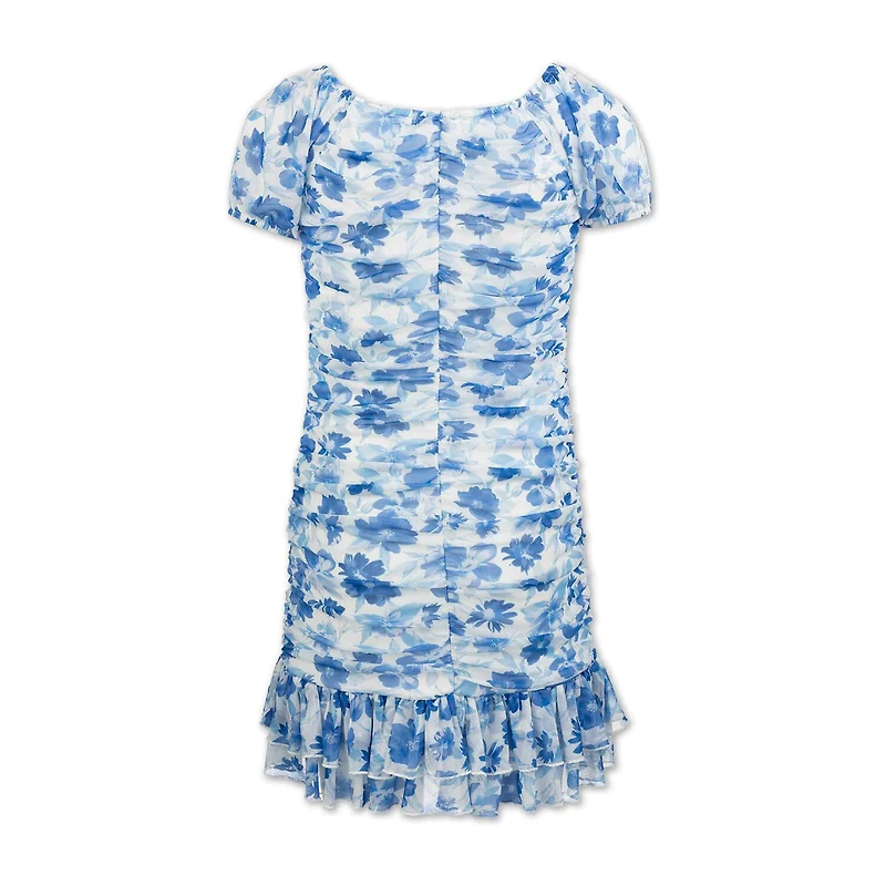 Speechless Big Kid Girls Short Sleeve Cap Casual Floral Bodycon Dress