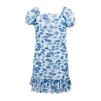 Speechless Big Kid Girls Short Sleeve Cap Casual Floral Bodycon Dress