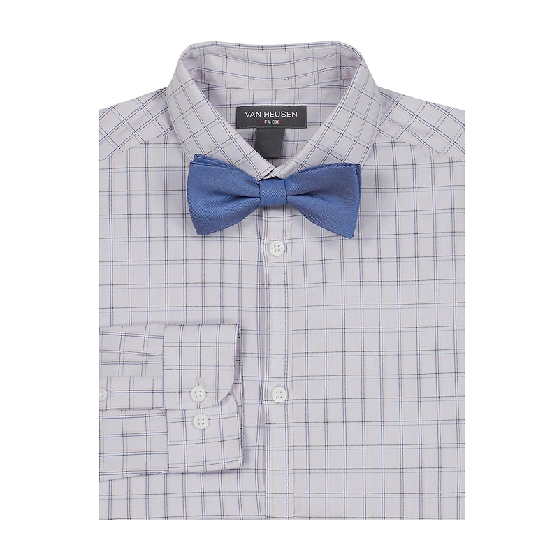 Van Heusen Little & Big Kid Boys Stretch Fabric Long Sleeve Point Collar Shirt + Tie Set