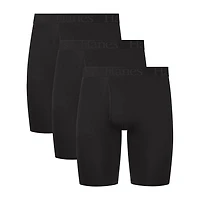 Hanes Originals Ultimate Supersoft Mens 3 Pack Long Leg Boxer Briefs Uo2ll3