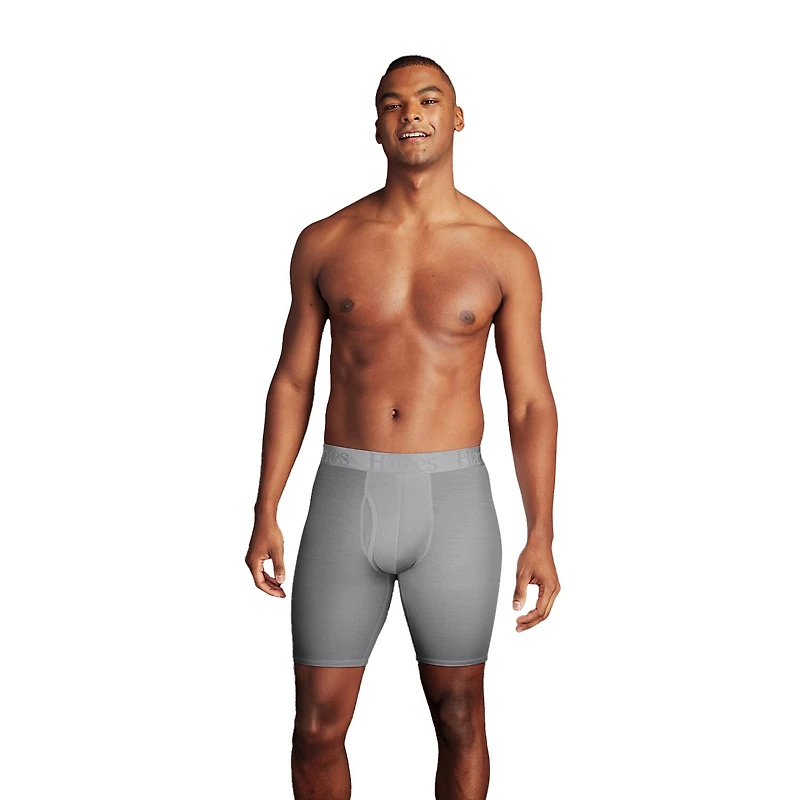 Hanes Originals Ultimate Supersoft Mens 3 Pack Long Leg Boxer Briefs Uo2ll3