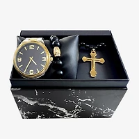 Mens Two Tone 3-pc. Watch Boxed Set Mac7144jc