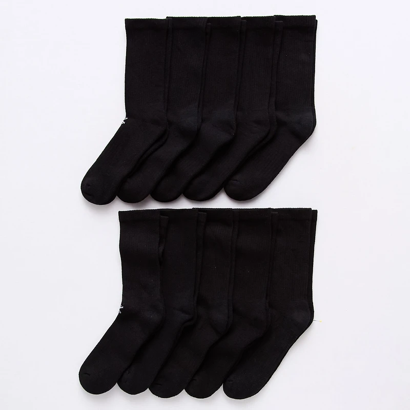 Xersion Quick-Dri Mens 10 Pair Crew Socks