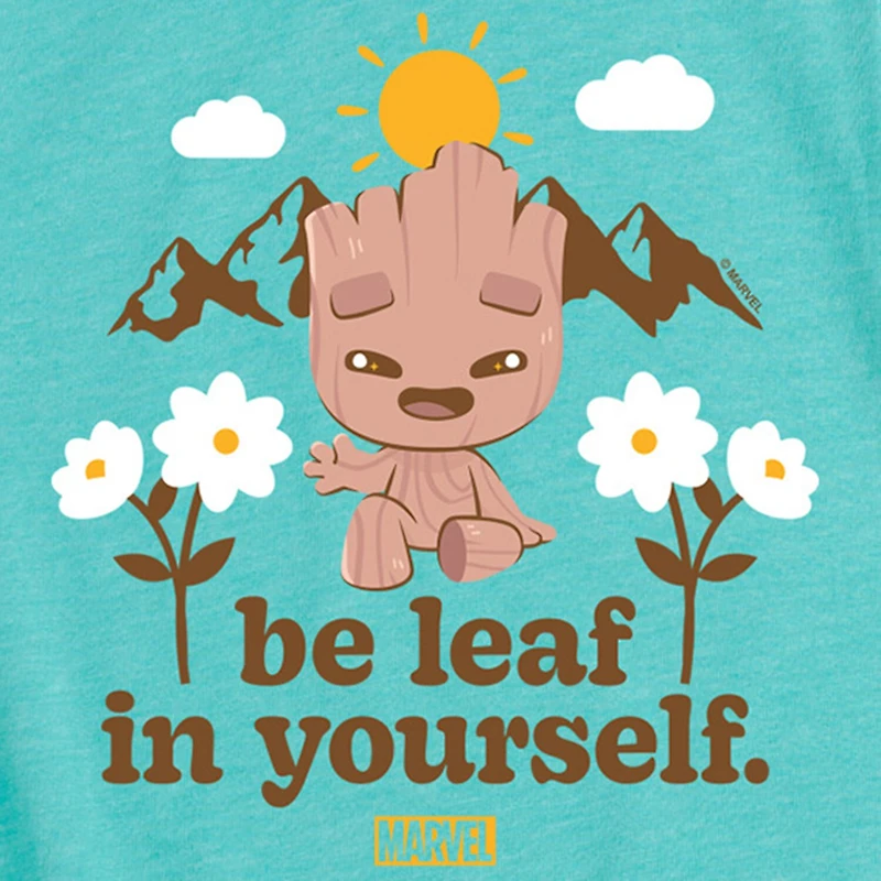 Disney Collection Little & Big Kid Girls Crew Neck Short Sleeve Regular Fit Groot Guardians of the Galaxy Graphic T-Shirt