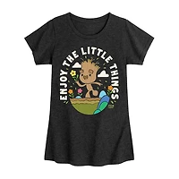 Disney Collection Little & Big Kid Girls Crew Neck Short Sleeve Regular Fit Spiderman Graphic T-Shirt