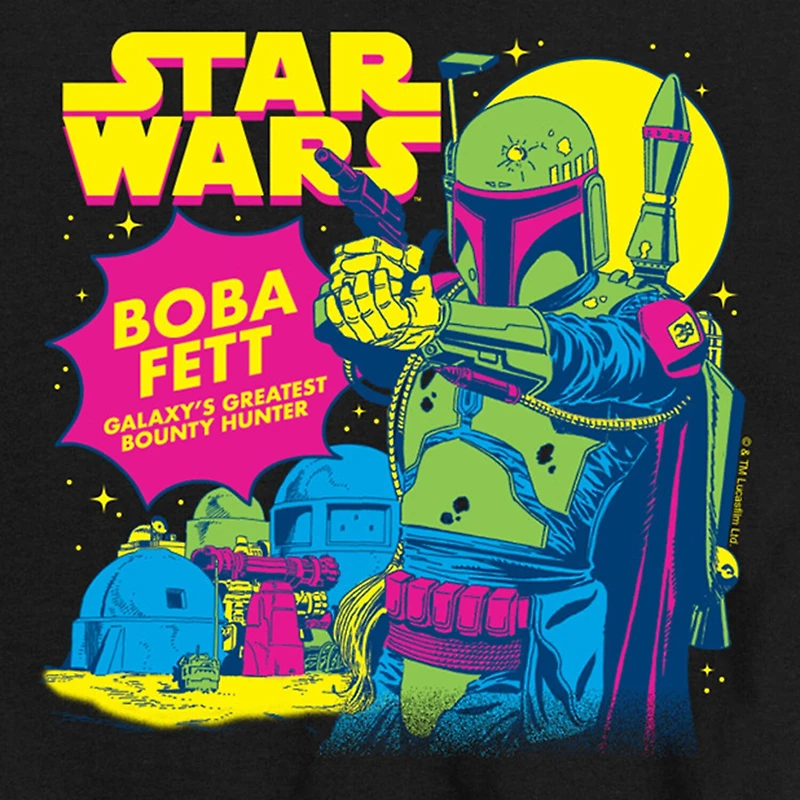 Disney Collection Little & Big Kid Boys Crew Neck Short Sleeve Regular Fit Star Wars Graphic T-Shirt