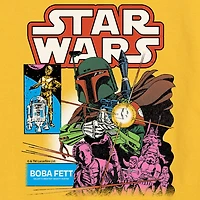 Disney Collection Little & Big Kid Boys Crew Neck Short Sleeve Regular Fit Star Wars Graphic T-Shirt