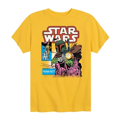 Disney Collection Little & Big Kid Boys Crew Neck Short Sleeve Regular Fit Star Wars Graphic T-Shirt