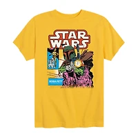 Disney Collection Little & Big Kid Boys Crew Neck Short Sleeve Regular Fit Star Wars Graphic T-Shirt