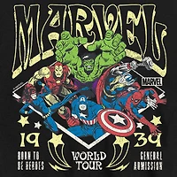 Disney Collection Little & Big Kid Boys Crew Neck Short Sleeve Regular Fit Avengers Graphic T-Shirt