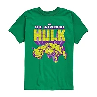 Disney Collection Little & Big Kid Boys Crew Neck Short Sleeve Regular Fit Hulk Graphic T-Shirt