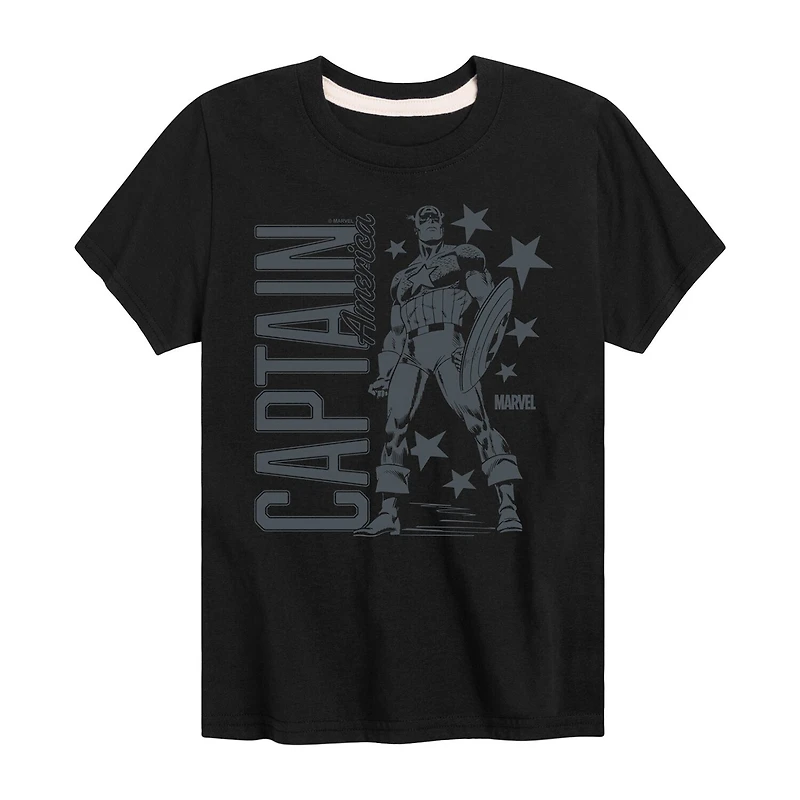 Disney Collection Falcon Brave New World Little & Big Kid Boys Crew Neck Short Sleeve Regular Fit Captain America Marvel Graphic T-Shirt
