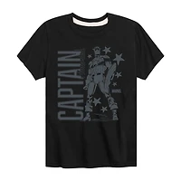 Disney Collection Falcon Brave New World Little & Big Kid Boys Crew Neck Short Sleeve Regular Fit Captain America Marvel Graphic T-Shirt