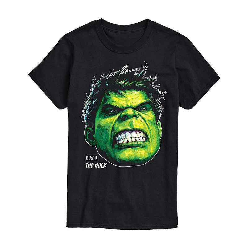Mens Short Sleeve Hulk Marvel Graphic T-Shirt