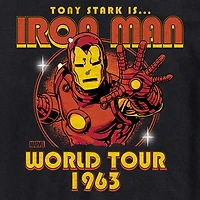 Mens Short Sleeve Iron Man Marvel Graphic T-Shirt