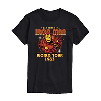 Mens Short Sleeve Iron Man Marvel Graphic T-Shirt