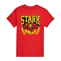 Mens Short Sleeve Tony Stark Marvel Graphic T-Shirt