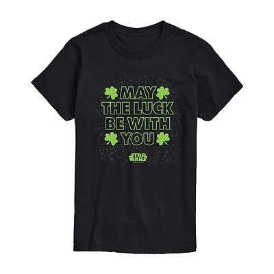 Mens Short Sleeve St. Patrick's Day Star Wars Graphic T-Shirt