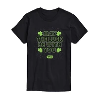 Mens Short Sleeve St. Patrick's Day Star Wars Graphic T-Shirt