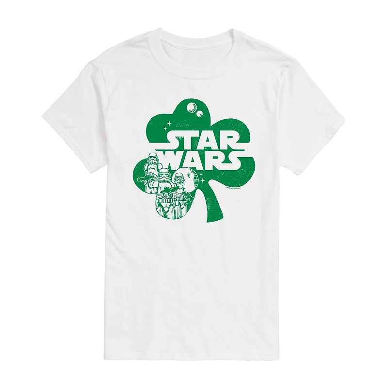 Mens Short Sleeve St. Patrick's Day Star Wars Graphic T-Shirt