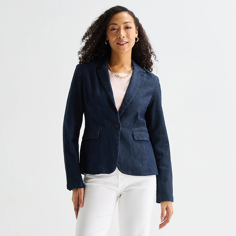 Liz Claiborne Womens Tall Regular Fit Blazer