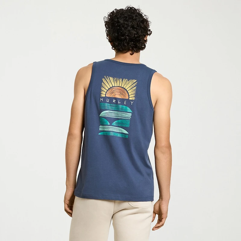 Hurley Mens Crew Neck Sleeveless Tank Top