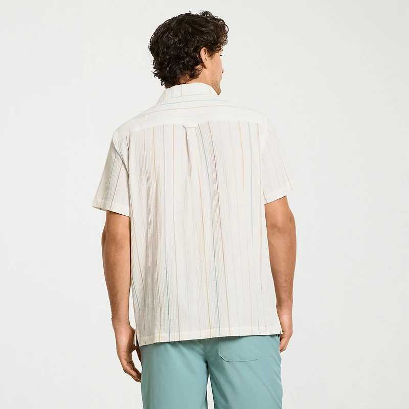 Hurley Mens Short Sleeve Regular Fit Stretch Fabric Button-Down Shirt