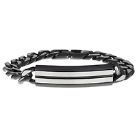 Mens Stainless Steel 8 1/2 Inch Solid Curb Id Bracelet